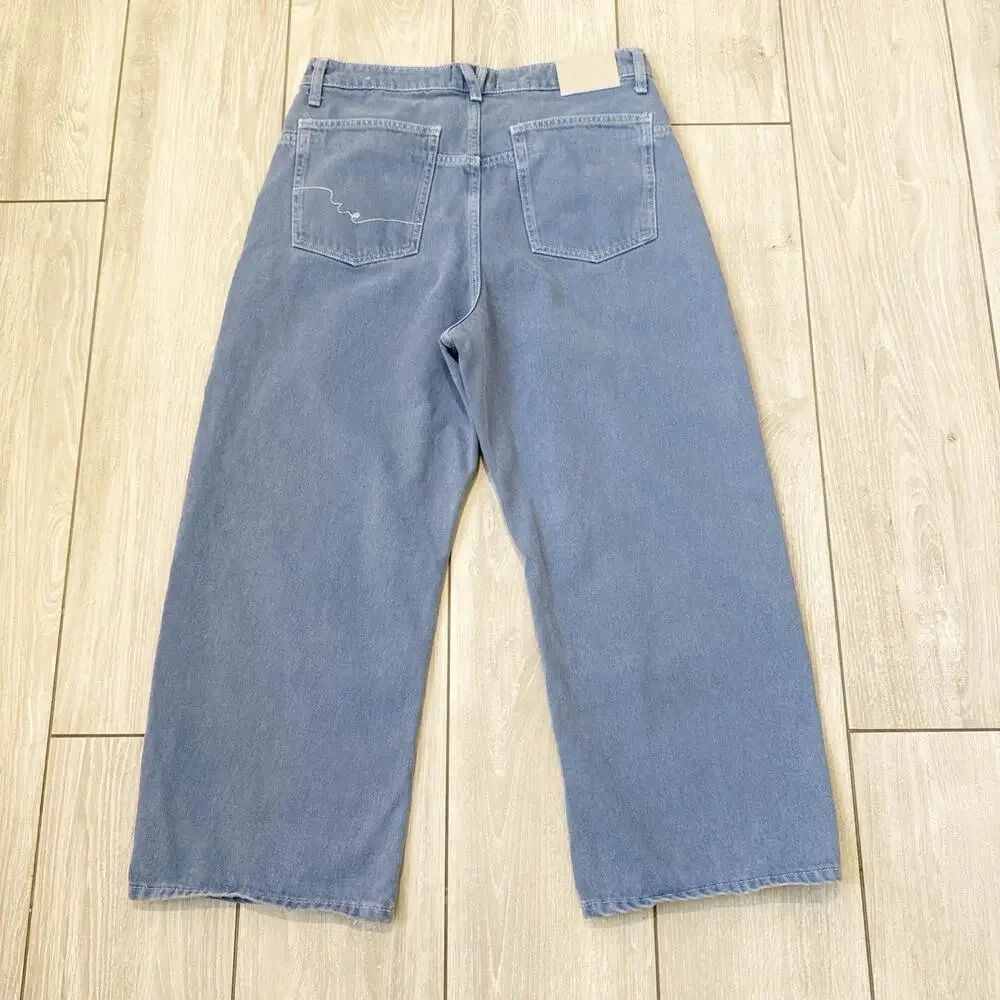 FREE PEOPLE We The Free Deep Trance Dropped Boyfriend Jeans Ocean Blue Size 30